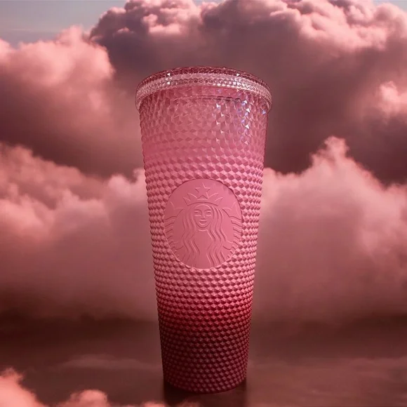 Starbucks | Dining | Starbucks Pink Gradient Studded Acrylic Tumbler Fall  Winter Holiday 222 | Poshmark